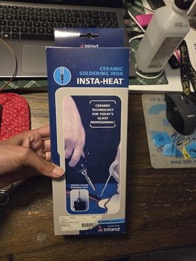 Inland Insta-Heat Ceramic Soldering Iron - Blue/White